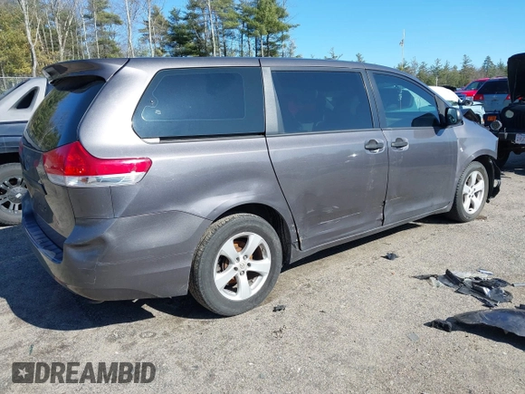 2012 Toyota Sienna with VIN 5TDZK3DC4CS228916, listed as a IAAI auction lot 41936870 with 188,227 mi miles. Bid and sale history available at carsss.com. Image 4.