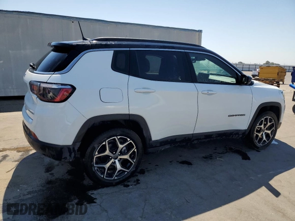 2025 Jeep Compass Limited z VIN 3C4NJDCN6ST525944, wystawiony jako Copart lot #65238385 z przebiegiem 18 480 mil mil oraz Czysty tytuł • Clean title. Historia ofert i sprzedaży dostępna na DreamBid. Obrazek 3.