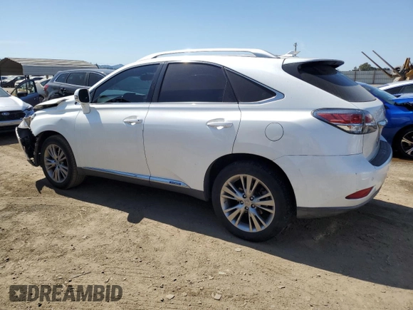 2013 Lexus RX 450h with VIN JTJBC1BA7D2437948, listed as a Copart auction lot 59039505 with 109,922 mi miles and Salvage title. Bid and sale history available at DreamBid. Image 2.