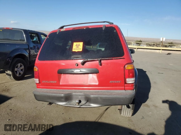 1998 Ford Explorer Sport with VIN 1FMYU24E9WUB65275, listed as a Copart auction lot 46595565 with Not provided miles and Salvage title. Bid and sale history available at DreamBid. Image 6.