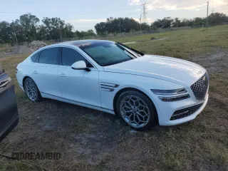 2023 Genesis G80 2.5T with VIN KMTGB4SC1PU150792, listed as a Copart auction lot 74709684 with 0 mi miles and Non Repairable. Bid and sale history available at carsss.com. Image 4.