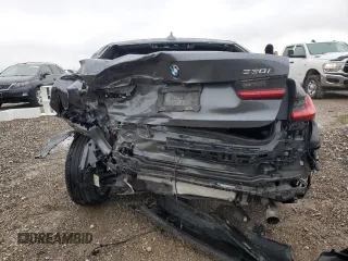 2019 BMW 3 Series 330i with VIN 3MW5R1J53K8B00546, listed as a Copart auction lot 82967224 with 0 mi miles and Salvage Title. Bid and sale history available at carsss.com. Image 6.