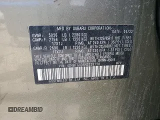 2022 Subaru Outback Wilderness с VIN 4S4BTGUD5N3228728, выставлен на аукционе Copart как лот 56844595 с пробегом 116 225 миль миль и Списание • Salvage title. История ставок и продаж доступна на DreamBid. Изображение 13.