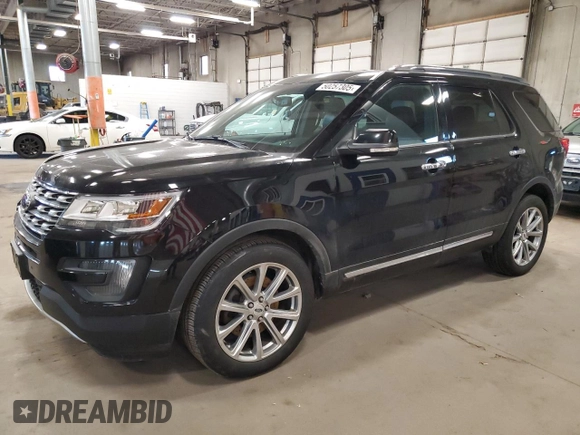 2016 Ford Explorer Limited with VIN 1FM5K8F81GGA11517, listed as a Copart auction lot 50257305 with 93,255 mi miles and Salvage Title. Bid and sale history available at carsss.com. Image 1.
