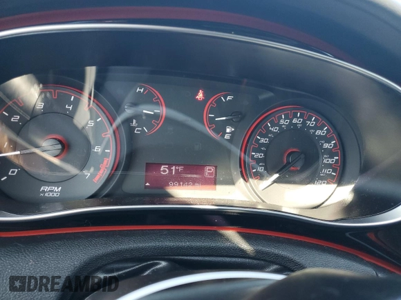 2016 Dodge Dart SE with VIN 1C3CDFAA6GD656805, listed as a Copart auction lot 50015595 with 99,142 mi miles and Salvage Title. Bid and sale history available at carsss.com. Image 9.