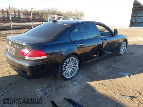 2007 BMW 7 Series 750Li with VIN WBAHN83517DT65412, listed as a IAAI auction lot 41400220 with 99,965 mi miles. Bid and sale history available at carsss.com. Image 4.