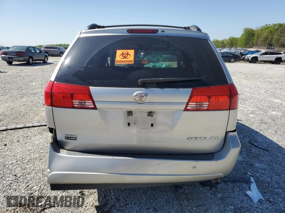 2004 Toyota Sienna XLE with VIN 5TDZA22C04S068616, listed as a Copart auction lot 52358685 with 0 mi miles and Salvage Title. Bid and sale history available at carsss.com. Image 6.