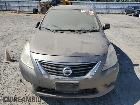 2012 Nissan Versa SV with VIN 3N1CN7AP1CL812288, listed as a Copart auction lot 63996355 with 128,229 mi miles and Clean title. Bid and sale history available at DreamBid. Image 5.
