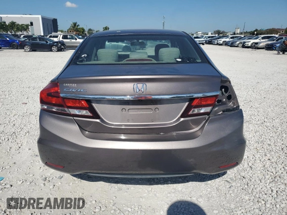 2015 Honda Civic Sedan LX with VIN 19XFB2F52FE061756, listed as a Copart auction lot 52982275 with 86,352 mi miles and Salvage Title. Bid and sale history available at carsss.com. Image 6.