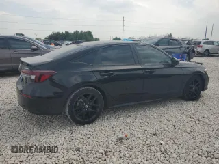 2025 Honda Civic Sport with VIN 2HGFE2F51SH570874, listed as a Copart auction lot 51715905 with 3,086 mi miles and Salvage title. Bid and sale history available at DreamBid. Image 3.