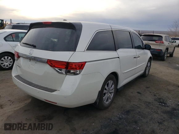2014 Honda Odyssey EX-L with VIN 5FNRL5H65EB133365, listed as a Copart auction lot 86733834 with 116,391 mi miles and Salvage Title. Bid and sale history available at carsss.com. Image 3.