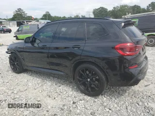 2021 BMW X3 M with VIN 5YMTS0C01M9G25876, listed as a Copart auction lot 58250524 with 27,536 mi miles and Salvage Title. Bid and sale history available at carsss.com. Image 2.