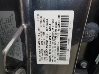 2015 Acura TLX Tech with VIN 19UUB1F5XFA012407, listed as a Copart auction lot 37215744 with 35,423 mi miles. Bid and sale history available at carsss.com. Image 12.