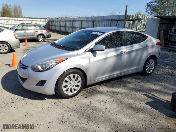 2013 Hyundai Elantra GLS PZEV with VIN 5NPDH4AE3DH196312, listed as a Copart auction lot 53170355 with 94,526 mi miles and Salvage Title. Bid and sale history available at carsss.com. Image 1.
