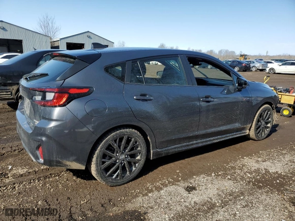 2024 Subaru Impreza RS with VIN JF1GUHJC4R8359494, listed as a Copart auction lot 48519655 with 26,564 mi miles and Salvage Title. Bid and sale history available at carsss.com. Image 3.