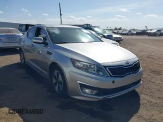 2012 Kia Optima Hybrid with VIN KNAGM4AD3C5033803, listed as a IAAI auction lot 42068386 with 115,442 mi miles. Bid and sale history available at carsss.com. Image 1.