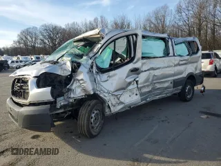 2018 Ford Transit Passenger XL with VIN 1FBZX2ZM5JKB12582, listed as a Copart auction lot 46403985 with Not Provided miles and Salvage Title. Bid and sale history available at carsss.com. Image 1.