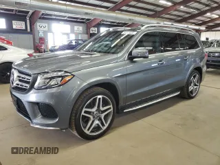 2017 Mercedes-Benz GLS with VIN 4JGDF7DE8HA906607, listed as a Copart auction lot 54555835 with 124,702 mi miles and Clean Title. Bid and sale history available at carsss.com. Image 1.