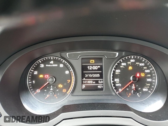 2017 Audi Q3 Premium with VIN WA1BCCFS0HR010538, listed as a Copart auction lot 48547445 with 141,489 mi miles and Salvage Title. Bid and sale history available at carsss.com. Image 9.