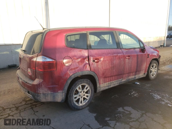 2012 Chevrolet Orlando 1LT z VIN KL77P2EM9CK580954, wystawiony jako Copart lot #83370534 z przebiegiem 214 895 mil mil oraz Szkody całkowita. Historia ofert i sprzedaży dostępna na DreamBid. Obrazek 3.