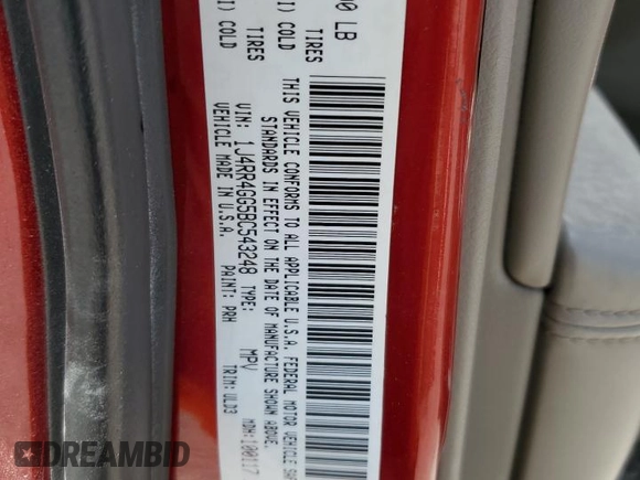 2011 Jeep Grand Cherokee Laredo with VIN 1J4RR4GG5BC543248, listed as a Copart auction lot 61735955 with 153,547 mi miles and Salvage title. Bid and sale history available at DreamBid. Image 14.