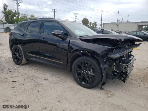 2022 Chevrolet Blazer RS with VIN 3GNKBERS9NS234696, listed as a Copart auction lot 65832234 with 27,902 mi miles and Salvage Title. Bid and sale history available at carsss.com. Image 4.