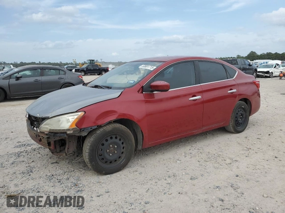 2014 Nissan Sentra S with VIN 3N1AB7AP1EL617617, listed as a Copart auction lot 53881715 with 104,587 mi miles and Clean Title. Bid and sale history available at DreamBid. Image 1.