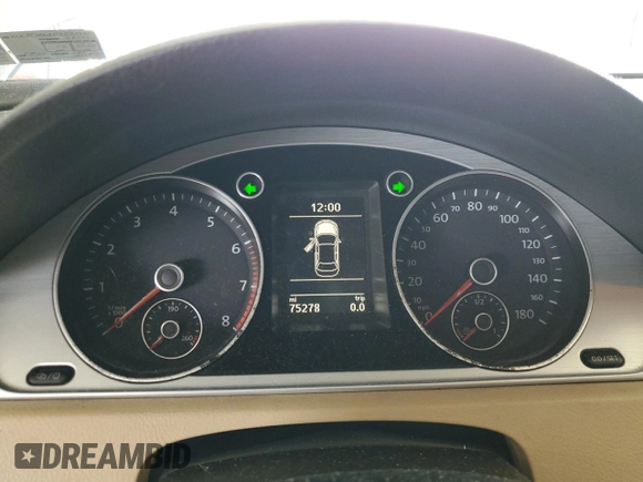 2013 Volkswagen CC R-Line with VIN WVWBP7AN3DE520970, listed as a Copart auction lot 46055334 with 75,278 mi miles and Salvage Title. Bid and sale history available at carsss.com. Image 9.