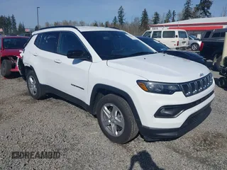 2023 Jeep Compass Latitude with VIN 3C4NJDBN7PT561666, listed as a IAAI auction lot 41956815 with 49,392 mi miles and . Bid and sale history available at carsss.com. Image 1.