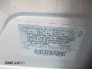 2014 Nissan Sentra SV z VIN 3N1AB7AP4EL677973, wystawiony jako IAAI lot #42574863 z przebiegiem 80 186 mil mil oraz . Historia ofert i sprzedaży dostępna na DreamBid. Obrazek 9.