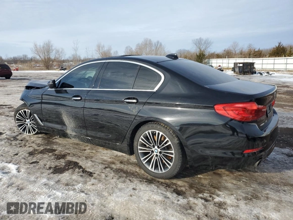 2017 BMW 5 Series 530i xDrive with VIN WBAJA7C39HG905000, listed as a Copart auction lot 45930815 with 66,204 mi miles and Salvage Title. Bid and sale history available at carsss.com. Image 2.