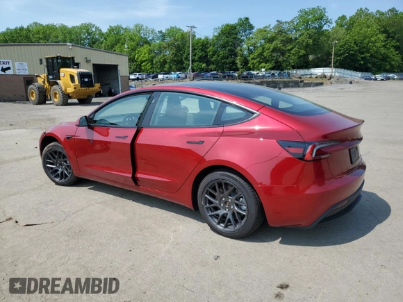 2025 Tesla Model 3 Long Range z VIN 5YJ3E1EAXSF937710, wystawiony jako Copart lot #59334705 z przebiegiem 2 666 mil mil oraz Szkoda całkowita • Salvage title. Historia ofert i sprzedaży dostępna na DreamBid. Obrazek 2.