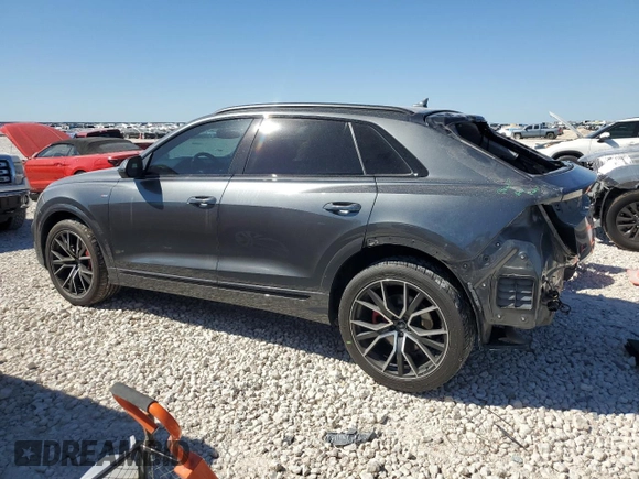 2020 Audi Q8 Premium Plus with VIN WA1EVAF13LD022210, listed as a Copart auction lot 48252815 with 50,034 mi miles and Salvage Title. Bid and sale history available at carsss.com. Image 2.