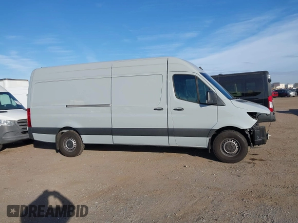 2024 Mercedes-Benz Sprinter Cargo with VIN W1Y4NCHY1RT165996, listed as a IAAI auction lot 41181444 with 5,696 mi miles. Bid and sale history available at carsss.com. Image 14.