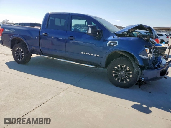 2018 Nissan Titan XD SV with VIN 1N6AA1F43JN513987, listed as a Copart auction lot 45477905 with 82,209 mi miles and Salvage Title. Bid and sale history available at carsss.com. Image 4.