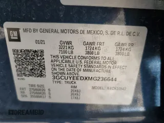 2021 Chevrolet Silverado 1500 RST with VIN 3GCUYEEDXMG236644, listed as a Copart auction lot 48312215 with 41,399 mi miles and Salvage Title. Bid and sale history available at carsss.com. Image 15.
