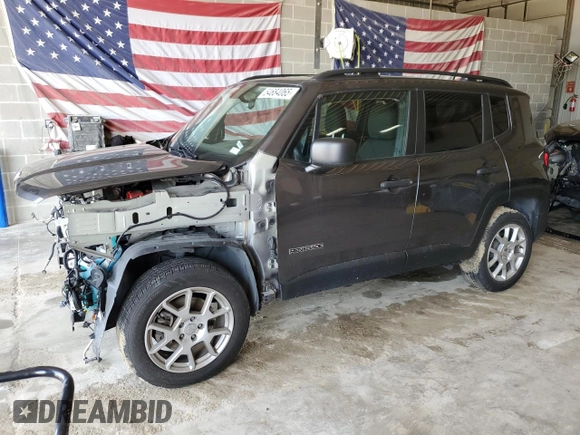 2019 Jeep Renegade Upland z VIN ZACNJBAB6KPK00521, wystawiony jako Copart lot #54684065 z przebiegiem 75 095 mil mil oraz Szkoda całkowita • Salvage title. Historia ofert i sprzedaży dostępna na DreamBid. Obrazek 1.
