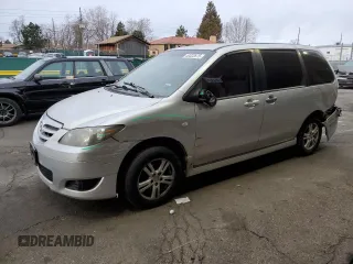 2004 Mazda MPV LX with VIN JM3LW28AX40528887, listed as a Copart auction lot 49322875 with 207,521 mi miles and Salvage Title. Bid and sale history available at carsss.com. Image 1.