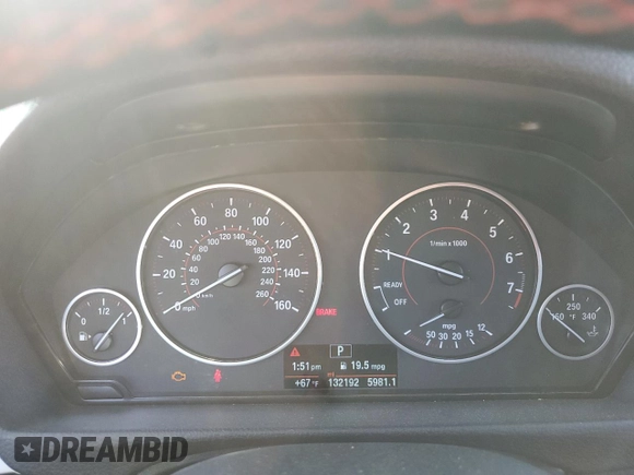 2016 BMW 3 Series 328i with VIN WBA8E9G5XGNT82154, listed as a Copart auction lot 47214165 with 132,192 mi miles and Clean Title. Bid and sale history available at carsss.com. Image 9.