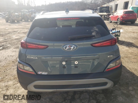 2022 Hyundai Kona SEL with VIN KM8K3CAB6NU788876, listed as a Copart auction lot 42305193 with 5,497 mi miles. Bid and sale history available at carsss.com. Image 6.
