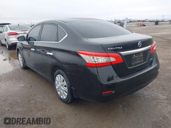 2014 Nissan Sentra S with VIN 1N4AB7AP8EN855757, listed as a IAAI auction lot 41715069 with 135,274 mi miles. Bid and sale history available at carsss.com. Image 3.