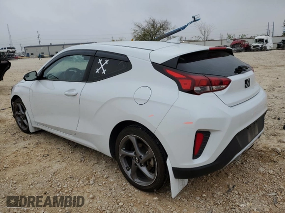2019 Hyundai Veloster 2.0 with VIN KMHTG6AF5KU018693, listed as a Copart auction lot 76660363 with 74,498 mi miles. Bid and sale history available at carsss.com. Image 2.