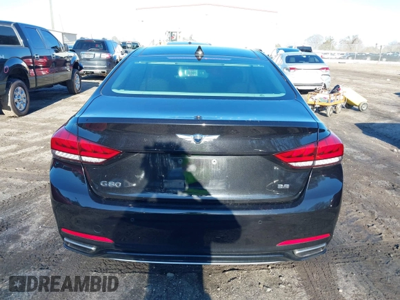 2018 Genesis G80 3.8L with VIN KMHGN4JE5JU245545, listed as a IAAI auction lot 41413528 with 65,707 mi miles. Bid and sale history available at carsss.com. Image 17.
