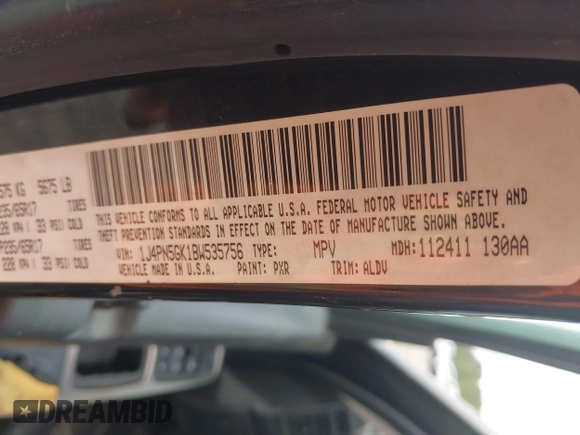 2011 Jeep Liberty Limited 70th Anniversary with VIN 1J4PN5GK1BW535756, listed as a IAAI auction lot 42036374 with 358,008 mi miles and . Bid and sale history available at DreamBid. Image 9.
