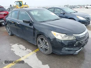 2016 Honda Accord Sport with VIN 1HGCR2F56GA129934, listed as a IAAI auction lot 41935822 with 140,608 mi miles and . Bid and sale history available at DreamBid. Image 1.