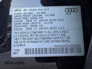 2018 Audi Q7 Premium with VIN WA1AHAF74JD013037, listed as a Copart auction lot 86404774 with 120,999 mi miles and Clean title. Bid and sale history available at DreamBid. Image 15.