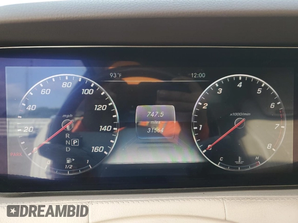 2019 Mercedes-Benz S-Class S 560 with VIN WDDXK8DB5KA037440, listed as a Copart auction lot 50696393 with 31,564 mi miles. Bid and sale history available at carsss.com. Image 9.