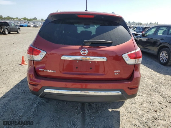 2016 Nissan Pathfinder Platinum with VIN 5N1AR2MM8GC620232, listed as a Copart auction lot 53489635 with 103,764 mi miles and Salvage Title. Bid and sale history available at carsss.com. Image 6.