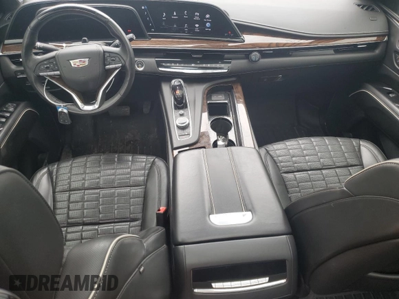 2021 Cadillac Escalade Sport Platinum with VIN 1GYS3GKLXMR378824, listed as a Copart auction lot 55270325 with 77,986 mi miles and Clean title. Bid and sale history available at DreamBid. Image 8.
