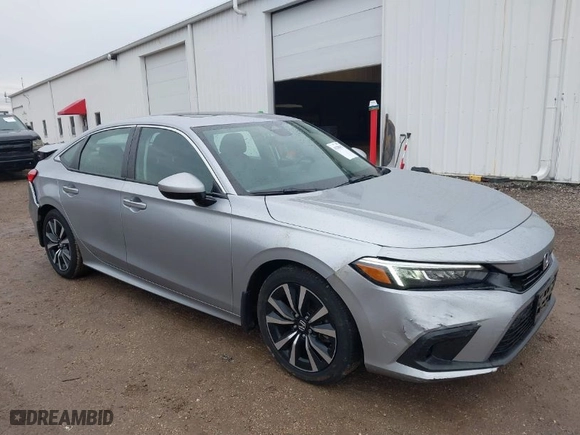 2022 Honda Civic Sedan EX with VIN 2HGFE1F7XNH312479, listed as a IAAI auction lot 41208913 with 21,589 mi miles. Bid and sale history available at carsss.com. Image 1.